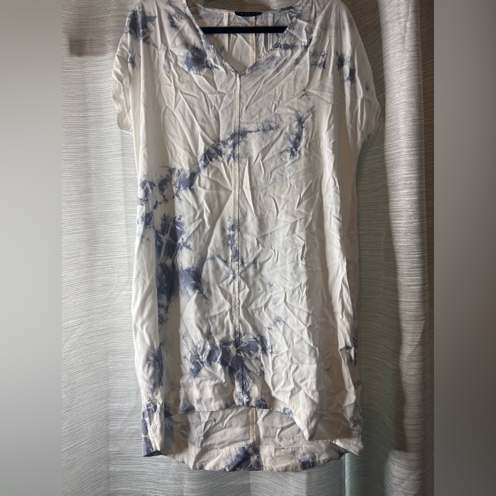 Light blue and white